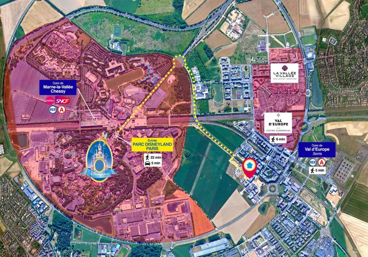 Disneyland-Paris 4 Pers, Parking, Wifi, Chessy  Eksteriør billede